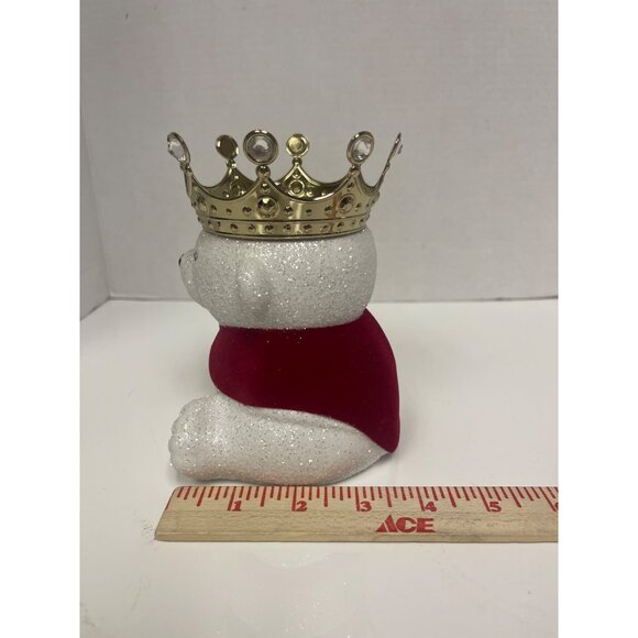 Bath & Body Works Christmas Holiday Polar Bear Ceramic Candle Holder Crown Cape - Picture 9 of 9